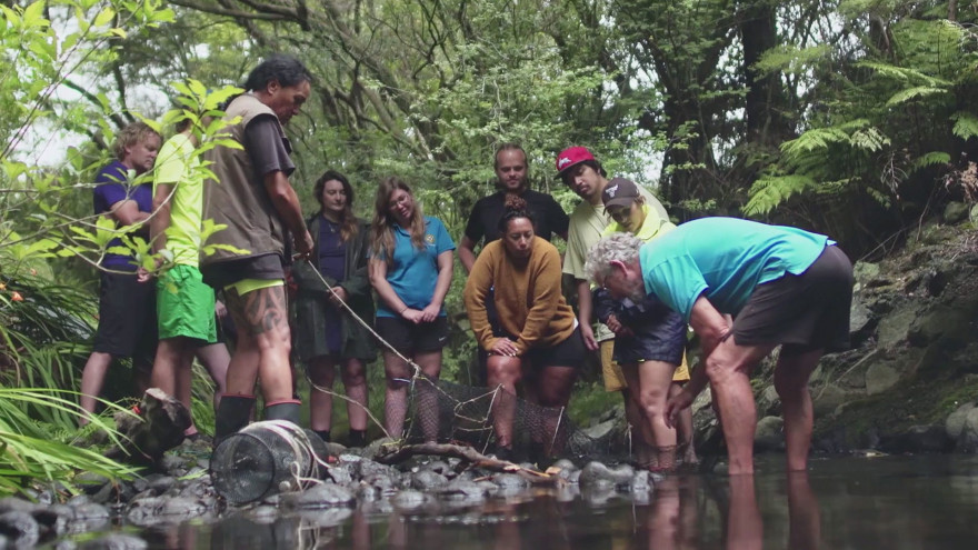 Group at River